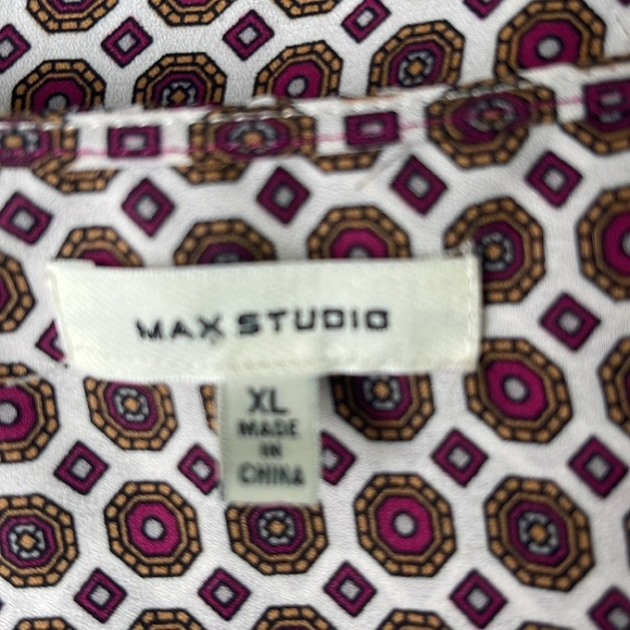 Max Studio - v neck long balloon sleeve wrap - high low - size XL - Picture 4 of 6